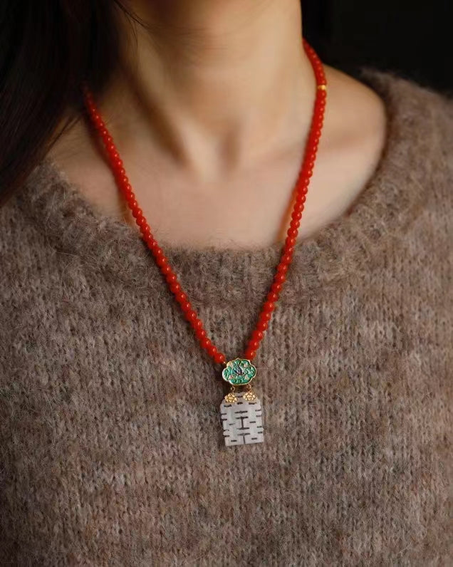 MENDEL Chinese Character Love Word Energy Healing Pendant Necklace For Men  Women | eBay